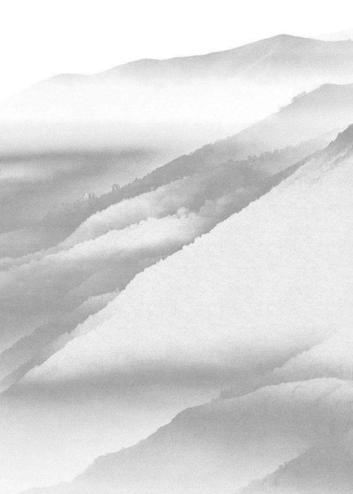 Komar White Noise Mountain Vlies Fototapete 200x280cm 2 bahnen | Yourdecoration.de