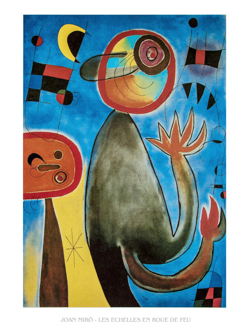 Joan Miro Les echelles en roue Kunstdruck 60x80cm | Yourdecoration.de