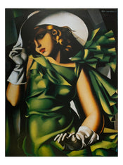 Kunstdruck Tamara De Lempicka Donna Vestita In Verde 60x80cm TDL 17 | Yourdecoration.at