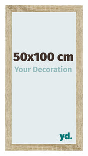 Mura MDF Bilderrahmen 50x100cm Sonoma Eiche Vorne Messe | Yourdecoration.at