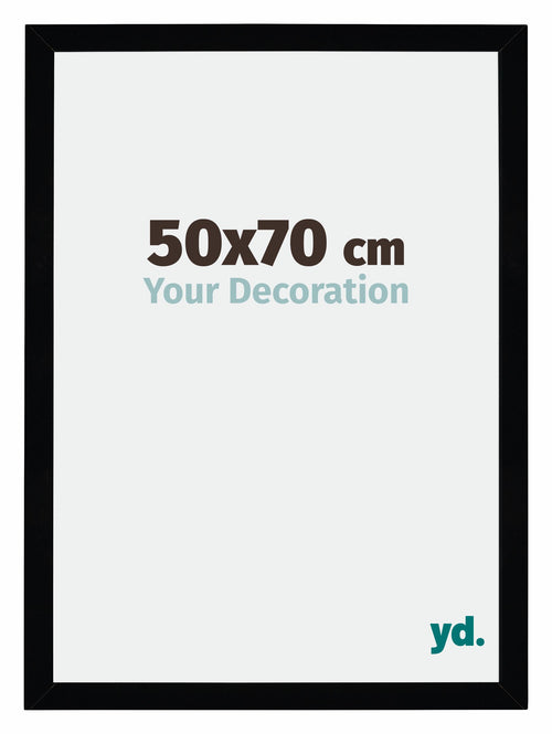 Mura MDF Bilderrahmen 50x70cm Schwarz Hochglanz Vorne Messe | Yourdecoration.at