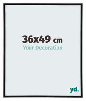 Annecy Kunststoff Bilderrahmen 36x49cm Schwarz Hochglanz Vorne Messe | Yourdecoration.at