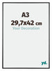Austin Aluminium Bilderrahmen 29 7x42cm A3 Schwarz Hochglanz Vorne Messe | Yourdecoration.at