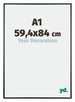 Austin Aluminium Bilderrahmen 59 4x84cm A1 Schwarz Hochglanz Vorne Messe | Yourdecoration.at