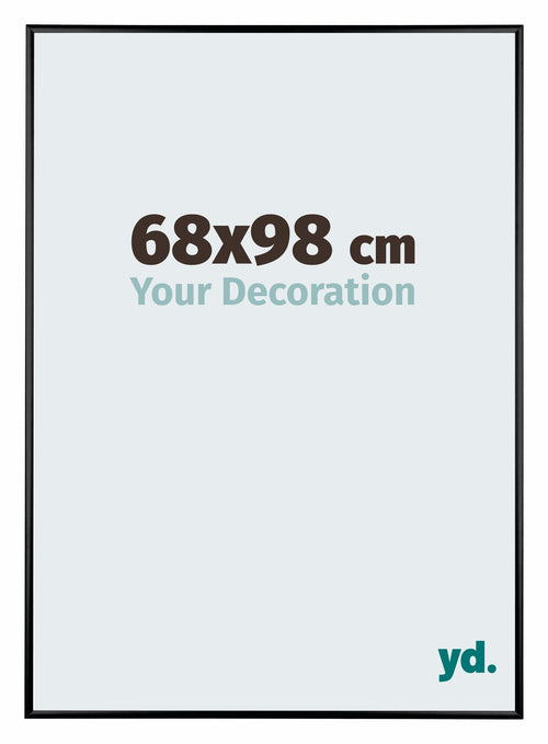 Austin Aluminium Bilderrahmen 68x98cm Schwarz Hochglanz Vorne Messe | Yourdecoration.at