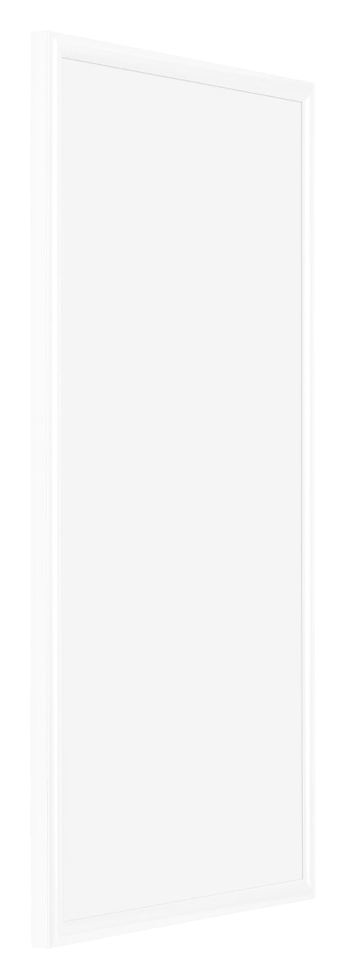 Bordeaux Kunststoff Bilderrahmen 30x60cm Weiss Hochglanz Vorne Schrag | Yourdecoration.at