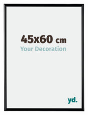 Bordeaux Kunststoff Bilderrahmen 45x60cm Schwarz Hochglanz Vorne Messe | Yourdecoration.at