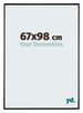 Evry Kunststoff Bilderrahmen 67x98cm Schwarz Hochglanz Vorne Messe | Yourdecoration.at