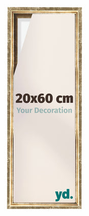 Lyon MDF Schattenfugenrahmen 20x60cm Gold Antik Vorne Messe | Yourdecoration.at