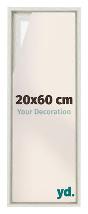 Lyon MDF Schattenfugenrahmen 20x60cm White Wash Vorne Messe | Yourdecoration.at