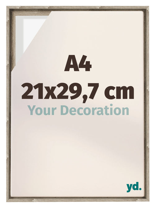 Lyon MDF Schattenfugenrahmen 21x29 7cm A4 Sonoma Eiche Vorne Messe | Yourdecoration.at