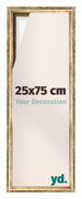 Lyon MDF Schattenfugenrahmen 25x75cm Gold Antik Vorne Messe | Yourdecoration.at