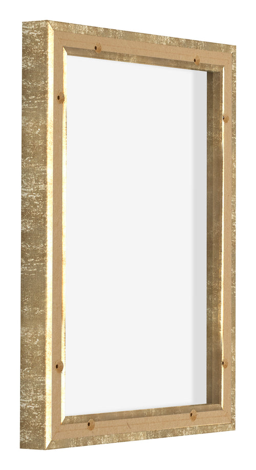 Lyon MDF Schattenfugenrahmen 3 4 Gold Antik Ruckseite Schrag | Yourdecoration.at