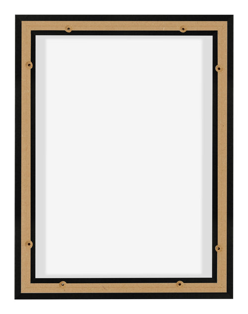 Lyon MDF Schattenfugenrahmen 3 4 Schwarz Matt Ruckseite | Yourdecoration.at