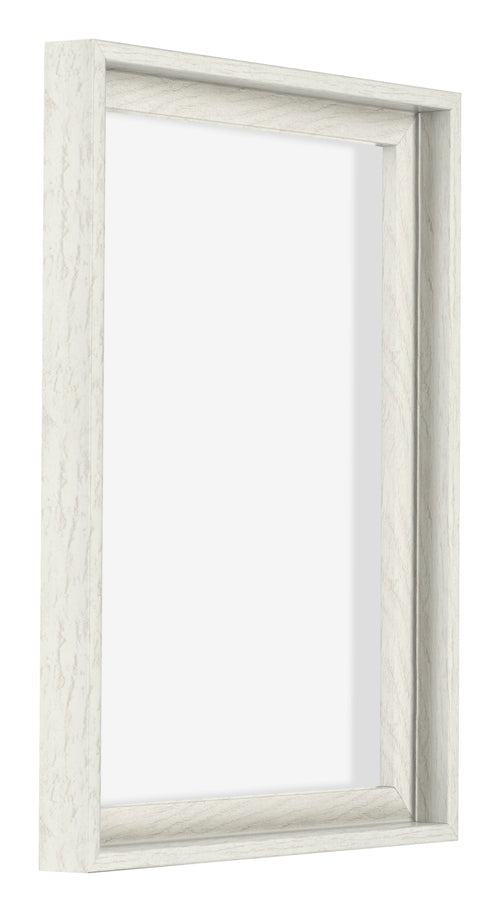 Lyon MDF Schattenfugenrahmen 3 4 White Wash Vorne Schrag | Yourdecoration.at