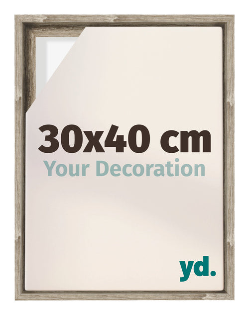 Lyon MDF Schattenfugenrahmen 30x40cm Sonoma Eiche Vorne Messe | Yourdecoration.at