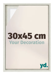 Lyon MDF Schattenfugenrahmen 30x45cm White Wash Vorne Messe | Yourdecoration.at