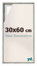Lyon MDF Schattenfugenrahmen 30x60cm Silber Matt Vorne Messe | Yourdecoration.at