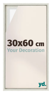 Lyon MDF Schattenfugenrahmen 30x60cm White Wash Vorne Messe | Yourdecoration.at