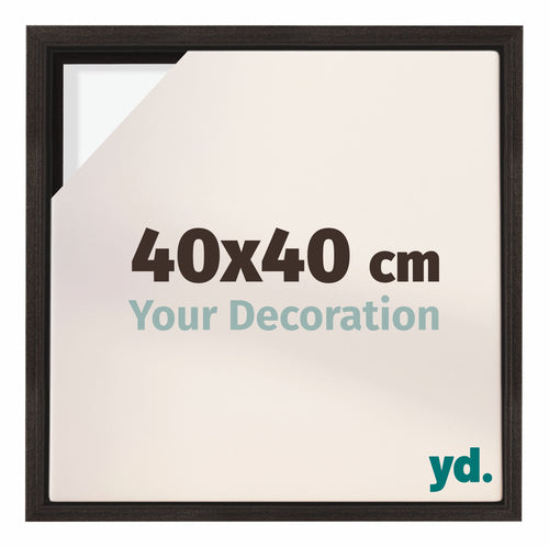 Lyon MDF Schattenfugenrahmen 40x40cm Eiche Dunkel Vorne Messe | Yourdecoration.at