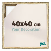 Lyon MDF Schattenfugenrahmen 40x40cm Gold Antik Vorne Messe | Yourdecoration.at