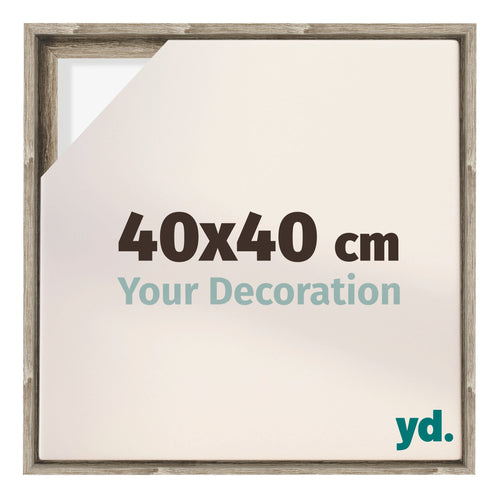 Lyon MDF Schattenfugenrahmen 40x40cm Sonoma Eiche Vorne Messe | Yourdecoration.at