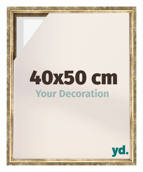 Lyon MDF Schattenfugenrahmen 40x50cm Gold Antik Vorne Messe | Yourdecoration.at
