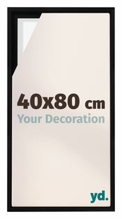 Lyon MDF Schattenfugenrahmen 40x80cm Schwarz Matt Vorne Messe | Yourdecoration.at