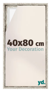 Lyon MDF Schattenfugenrahmen 40x80cm Weiss Vintage Vorne Messe | Yourdecoration.at