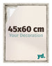 Lyon MDF Schattenfugenrahmen 45x60cm Weiss Vintage Vorne Messe | Yourdecoration.at