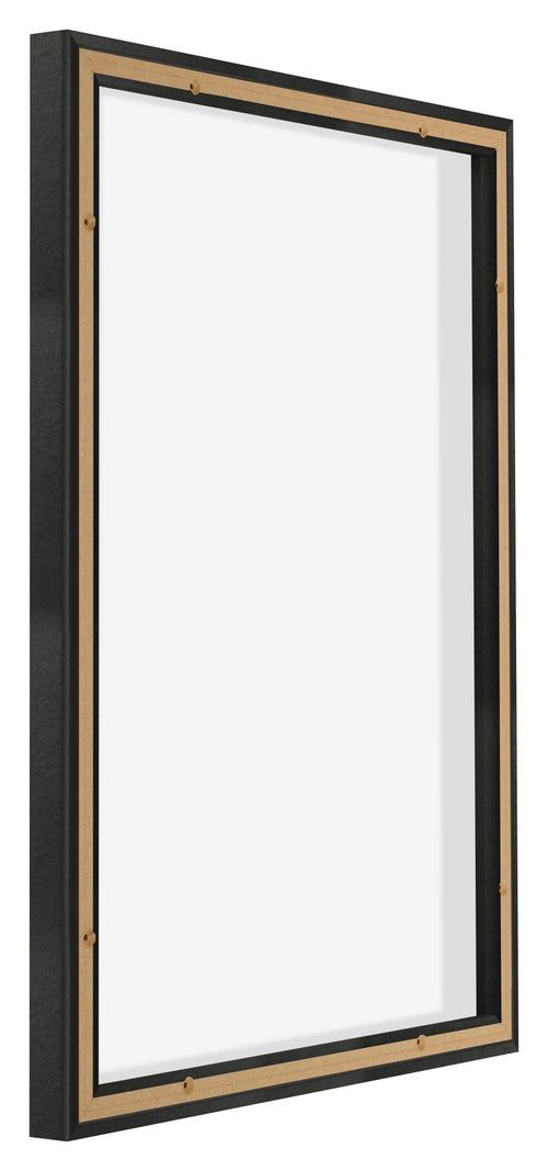 Lyon MDF Schattenfugenrahmen 5 7 Schwarz Matt Ruckseite Schrag | Yourdecoration.at