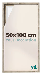 Lyon MDF Schattenfugenrahmen 50x100cm Sonoma Eiche Vorne Messe | Yourdecoration.at