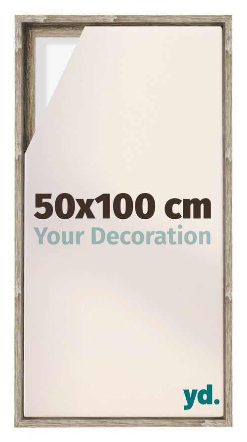 Lyon MDF Schattenfugenrahmen 50x100cm Sonoma Eiche Vorne Messe | Yourdecoration.at