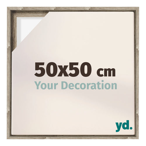 Lyon MDF Schattenfugenrahmen 50x50cm Sonoma Eiche Vorne Messe | Yourdecoration.at