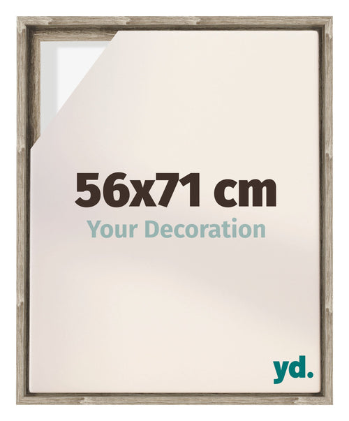 Lyon MDF Schattenfugenrahmen 56x71cm Sonoma Eiche Vorne Messe | Yourdecoration.at