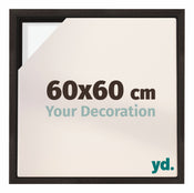 Lyon MDF Schattenfugenrahmen 60x60cm Eiche Dunkel Vorne Messe | Yourdecoration.at