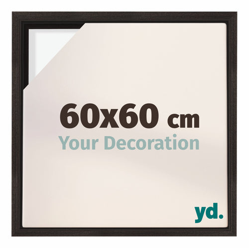 Lyon MDF Schattenfugenrahmen 60x60cm Eiche Dunkel Vorne Messe | Yourdecoration.at