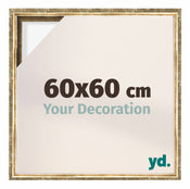 Lyon MDF Schattenfugenrahmen 60x60cm Gold Antik Vorne Messe | Yourdecoration.at