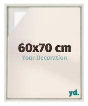 Lyon MDF Schattenfugenrahmen 60x70cm White Wash Vorne Messe | Yourdecoration.at