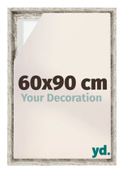 Lyon MDF Schattenfugenrahmen 60x90cm Weiss Vintage Vorne Messe | Yourdecoration.at