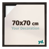Lyon MDF Schattenfugenrahmen 70x70cm Eiche Dunkel Vorne Messe | Yourdecoration.at