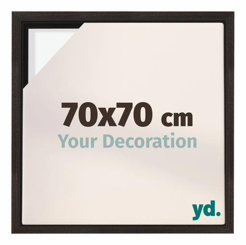 Lyon MDF Schattenfugenrahmen 70x70cm Eiche Dunkel Vorne Messe | Yourdecoration.at