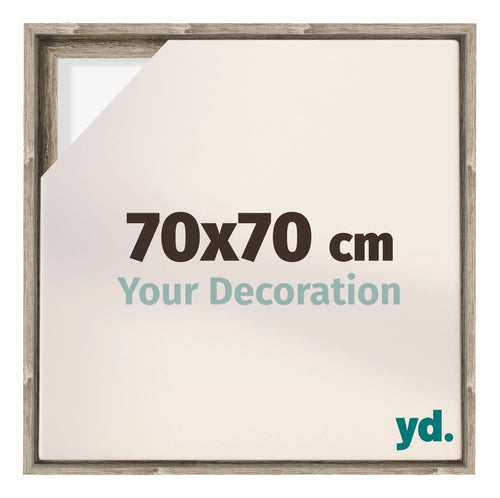 Lyon MDF Schattenfugenrahmen 70x70cm Sonoma Eiche Vorne Messe | Yourdecoration.at