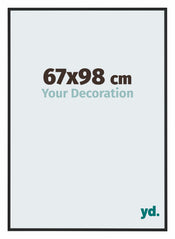 Miami Aluminium Bilderrahmen 67x98cm Schwarz Hochglanz Vorne Messe | Yourdecoration.at