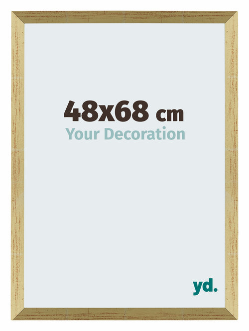Mura MDF Bilderrahmen 48x68cm Goldglanz Vorne Messe | Yourdecoration.at