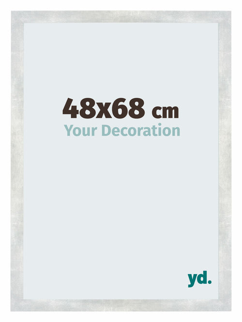 Mura MDF Bilderrahmen 48x68cm Silberglanz Vintage Vorne Messe | Yourdecoration.at