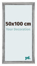 Mura MDF Bilderrahmen 50x100cm Grau Gewischt Vorne Messe | Yourdecoration.at