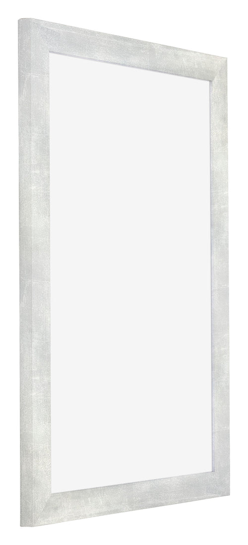 Mura MDF Bilderrahmen 50x75cm Silberglanz Vintage Vorne Schrag | Yourdecoration.at