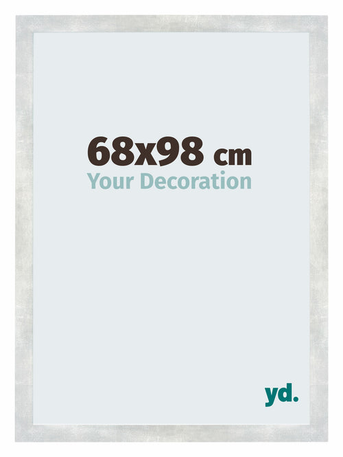 Mura MDF Bilderrahmen 68x98cm Silberglanz Vintage Vorne Messe | Yourdecoration.at