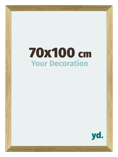 Mura MDF Bilderrahmen 70x100cm Gold Glanz Vorne Messe | Yourdecoration.at